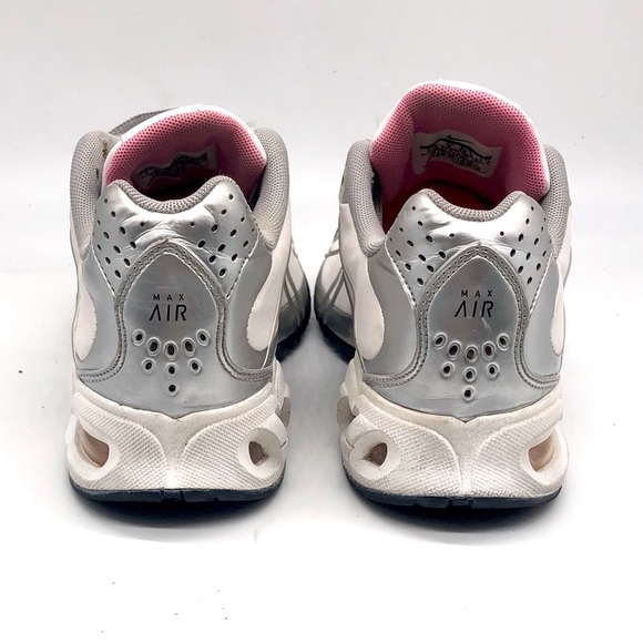 Nike Max Air White Silver Women’s Athletic Sneaker - Picture 4 of 8